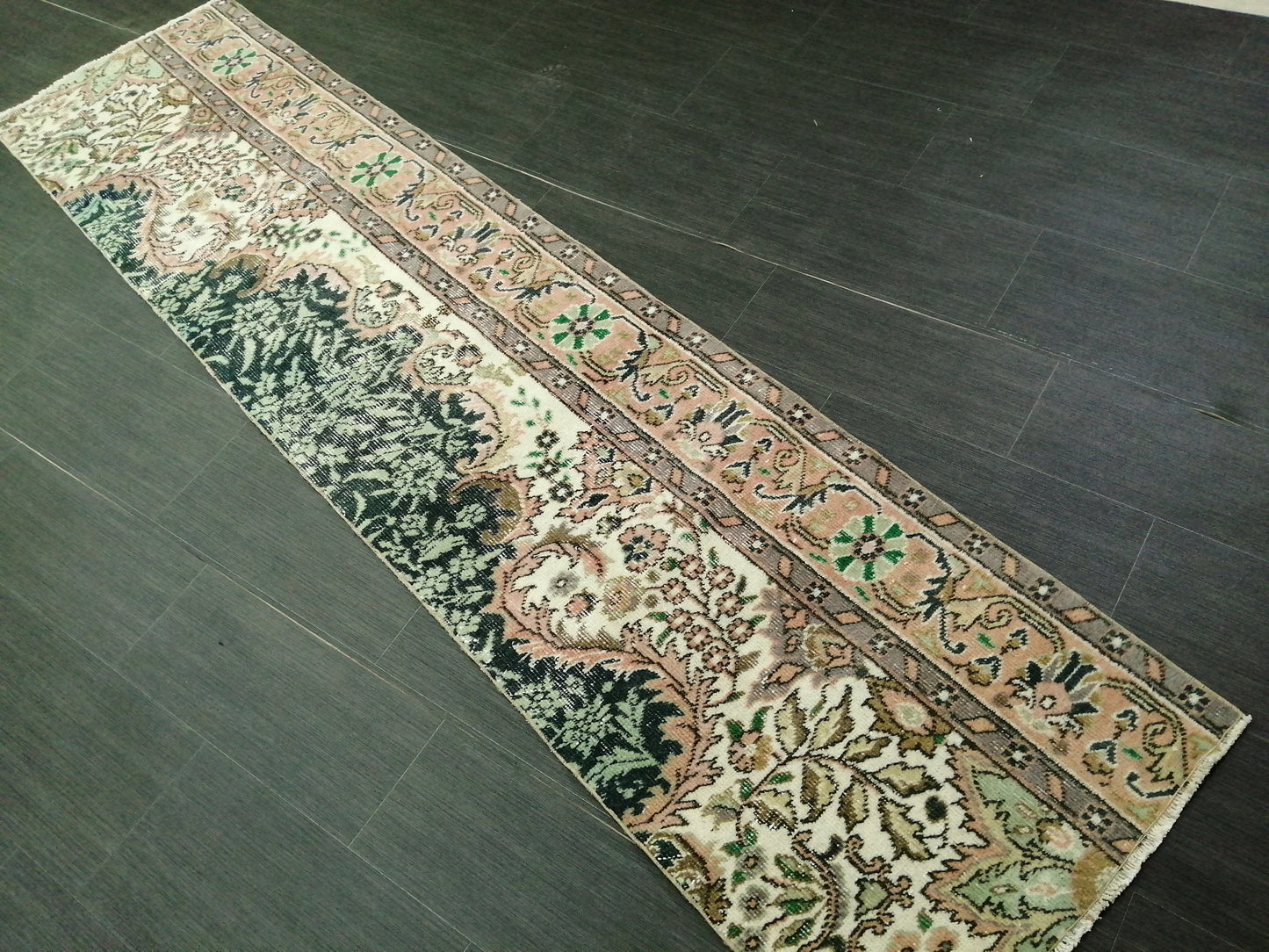 2.2 x 8.8 Oushak Runner Rug Turkish Runner Rug Vintage Runner Rug Hallway Runner Rug Kitchen Runner Rug Wool Runner Rug Wool Oushak Rug