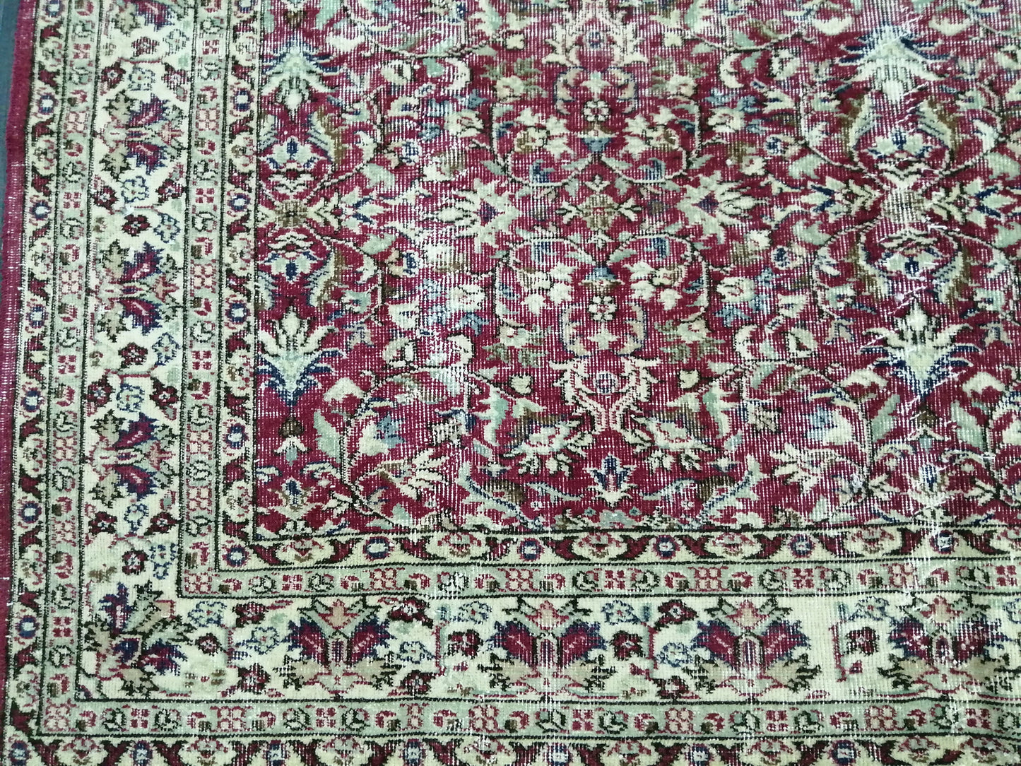 Large TURKISH Oushak Rug 6.7 x 9.7 Vintage Oushak Runner Rug Vintage Runner Rug Wool Oriental Rug Hand Made Rugs Turkish Rug