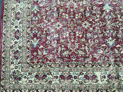 Large TURKISH Oushak Rug 6.7 x 9.7 Vintage Oushak Runner Rug Vintage Runner Rug Wool Oriental Rug Hand Made Rugs Turkish Rug