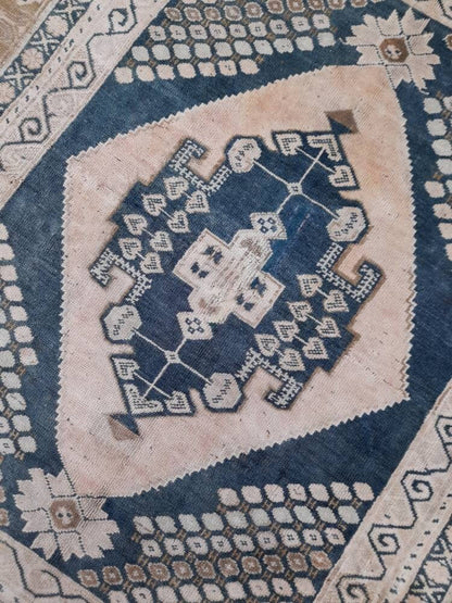 Wool Oushak Rug Vintage Rug Muted Vintage 5 x 6.8 Rug Wool Oriental Rug Hand Made Rug Vintage Turkish Rug 5x7 Muted Persian Wool Rug