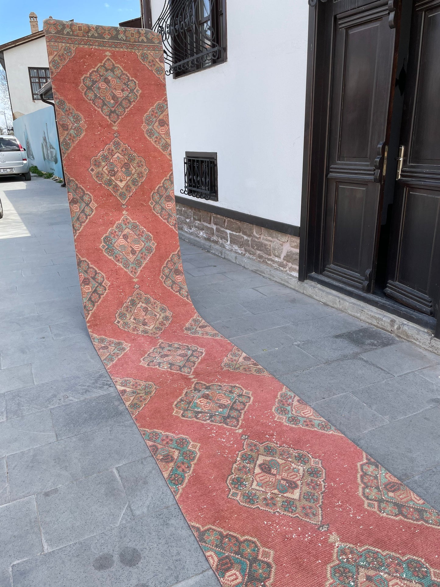 Extra Long Turkish Runner Very Long Oushak Runner Rug 2.7 x 20.8 Vintage Stair Runner Rug XL Oriental Runner Rug Staircase Runner rug
