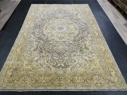 9.9 x 6.5 Large  OUSHAK RUG TURKISH Oushak Rug Vintage Oushak quality Rug Vintage Runner Rug Wool Oushak Rug Hand Made Rugs Vintage  Rug