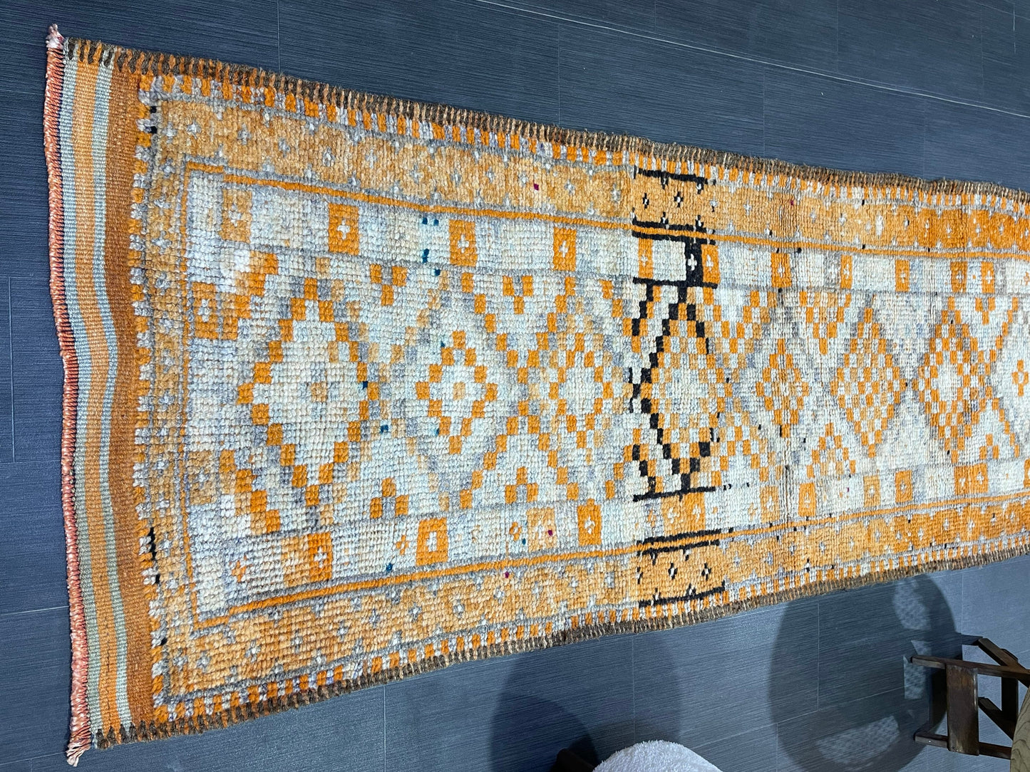 MUTED Staircase Runner Rug, 3.2 x 13.2 Vintage Turkish Runner, XL Vintage Oriental Runner Rug, Oushak Runner Rug, Plush Soft Wool Runner