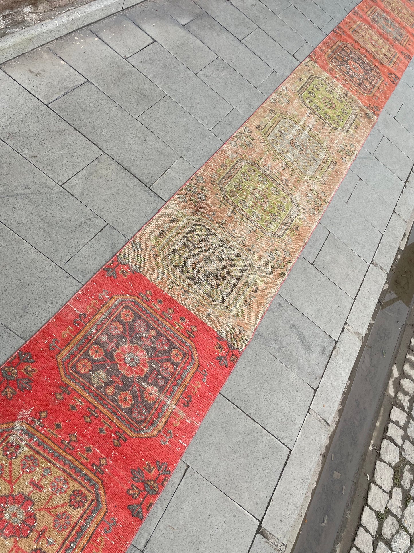 Vintage Staircase Runner Rug 2.3 x 28.4 ft Extra Long TURKISH Runner Rug Vintage Runner Rug Runner Rug  Runner Hand Knotted Runner