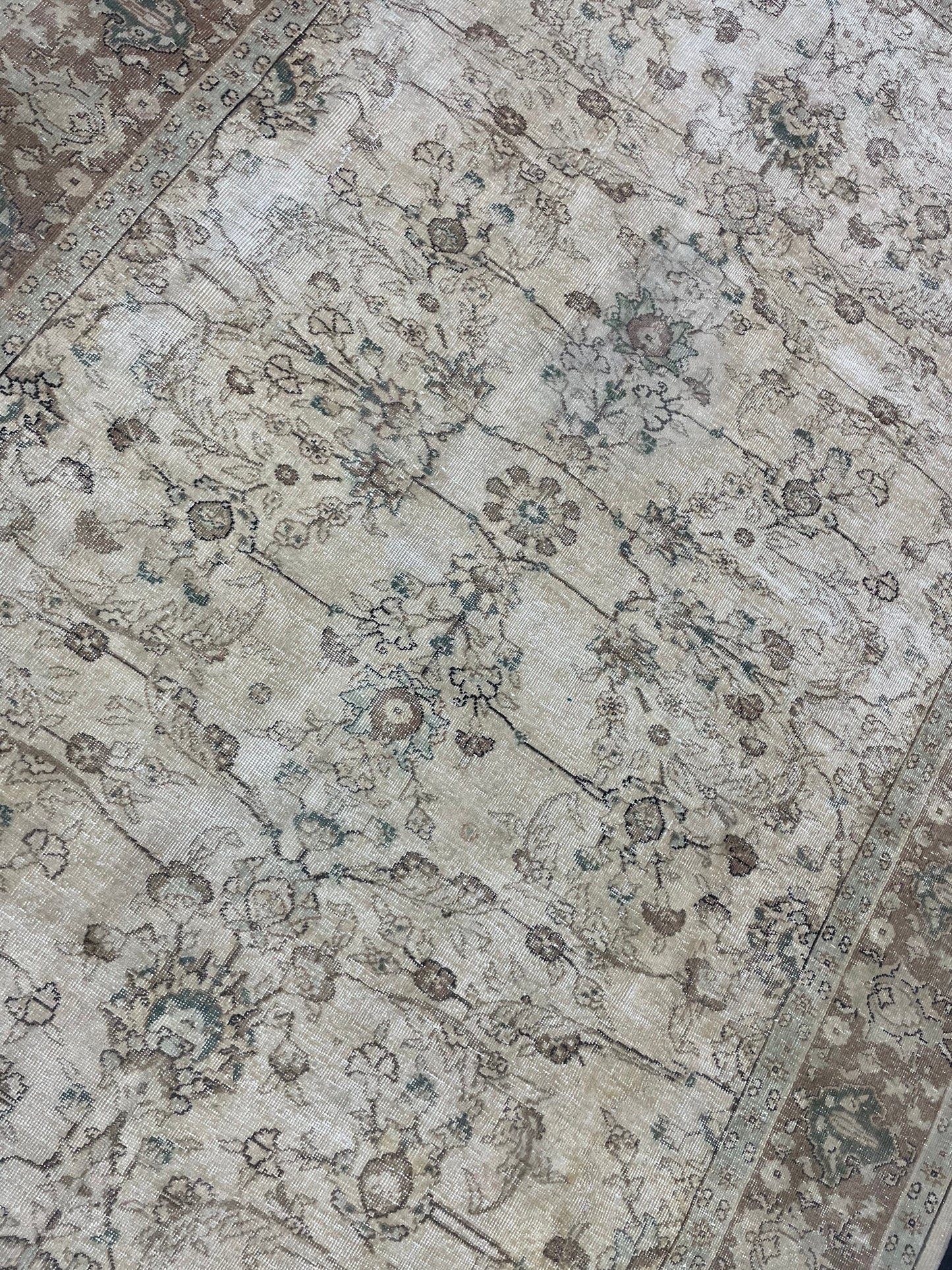 Distressed RUG Vintage Rug 7.5 x 10.8 Vintage Persian Rug Muted Wool Oriental Rug Blue Hand Made Rugs Blue Distressed Turkish Antique Rug