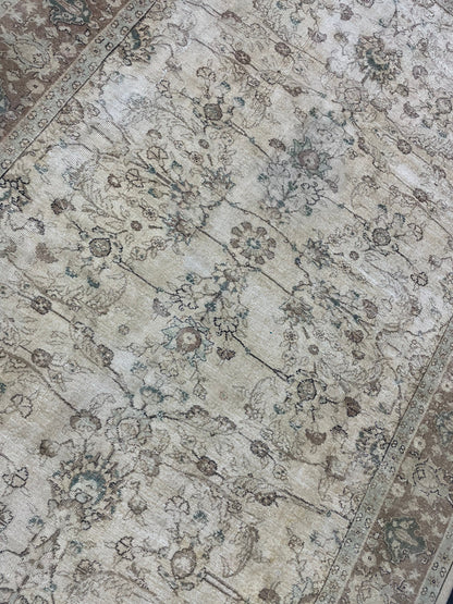 Distressed RUG Vintage Rug 7.5 x 10.8 Vintage Persian Rug Muted Wool Oriental Rug Blue Hand Made Rugs Blue Distressed Turkish Antique Rug