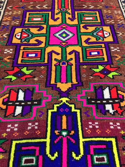 Vintage Runner Rug  3x12 Hand Knotted Runner Rug Turkish Runner Rug Muted Persian Runner Rug Vintage Runner Rug Oriental Runner Rug