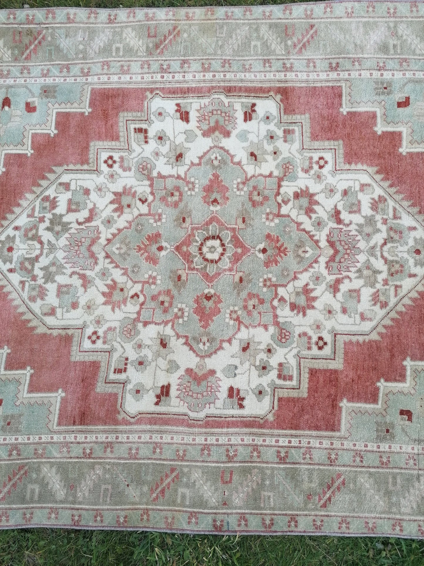 Oushak rug 5x10 vintage knotted wool rug,area rug,living room rug