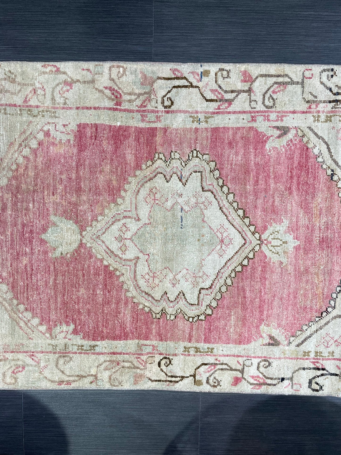 Antique Rug, Vintage 3 x 5.5 Rug, Turkish Wool Rug, Oushak Rug, Fine Hand Knotted Rug, Persian Rug, Handmade Rug