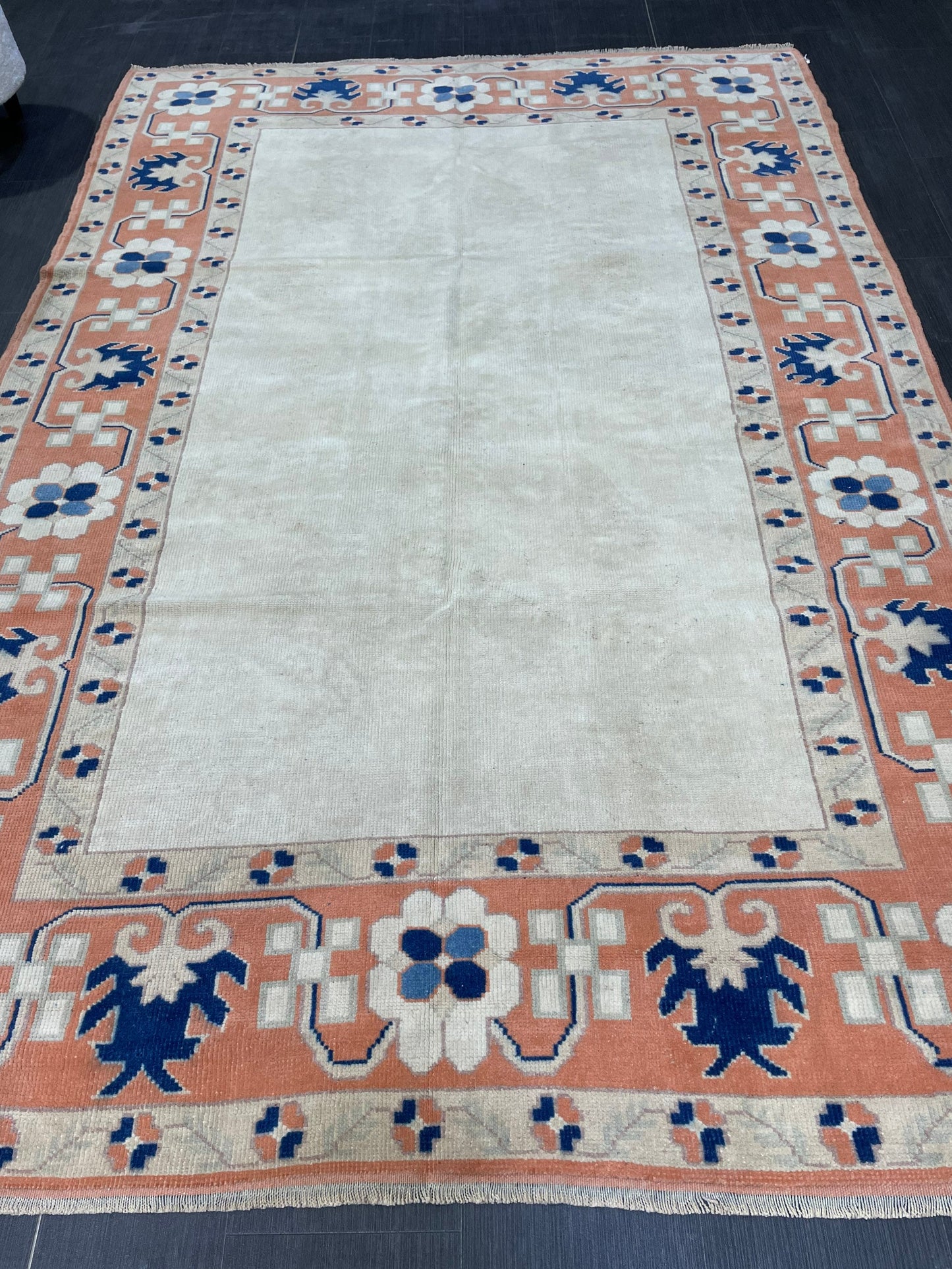 Muted Vintage RUG, Turkish Oushak Rug, Antique 5.9 x 8.7 Rug, Vintage Wool Rug, Handmade Rug, Hand Knotted Rug, Meditation Rug, Fun Rug