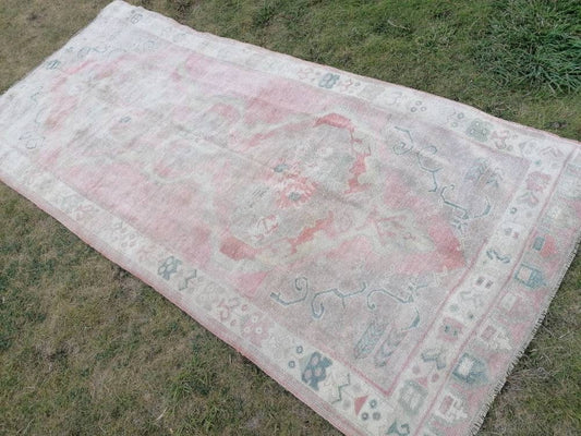 Vintage muted runner rug vintage turkish runner 4.6 x 10 muted  wool runner rug vintage flooring runner rug runner stair runner rug