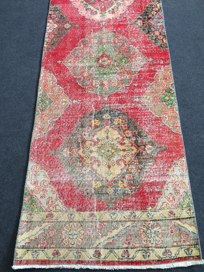 12 x 2.9 Vintage Runner Rug Oushak Runner Rug Turkish Runner Rug Hallway Runner Rug Kitchen Runner Rug Wool Runner Rug Wool Oushak Rug