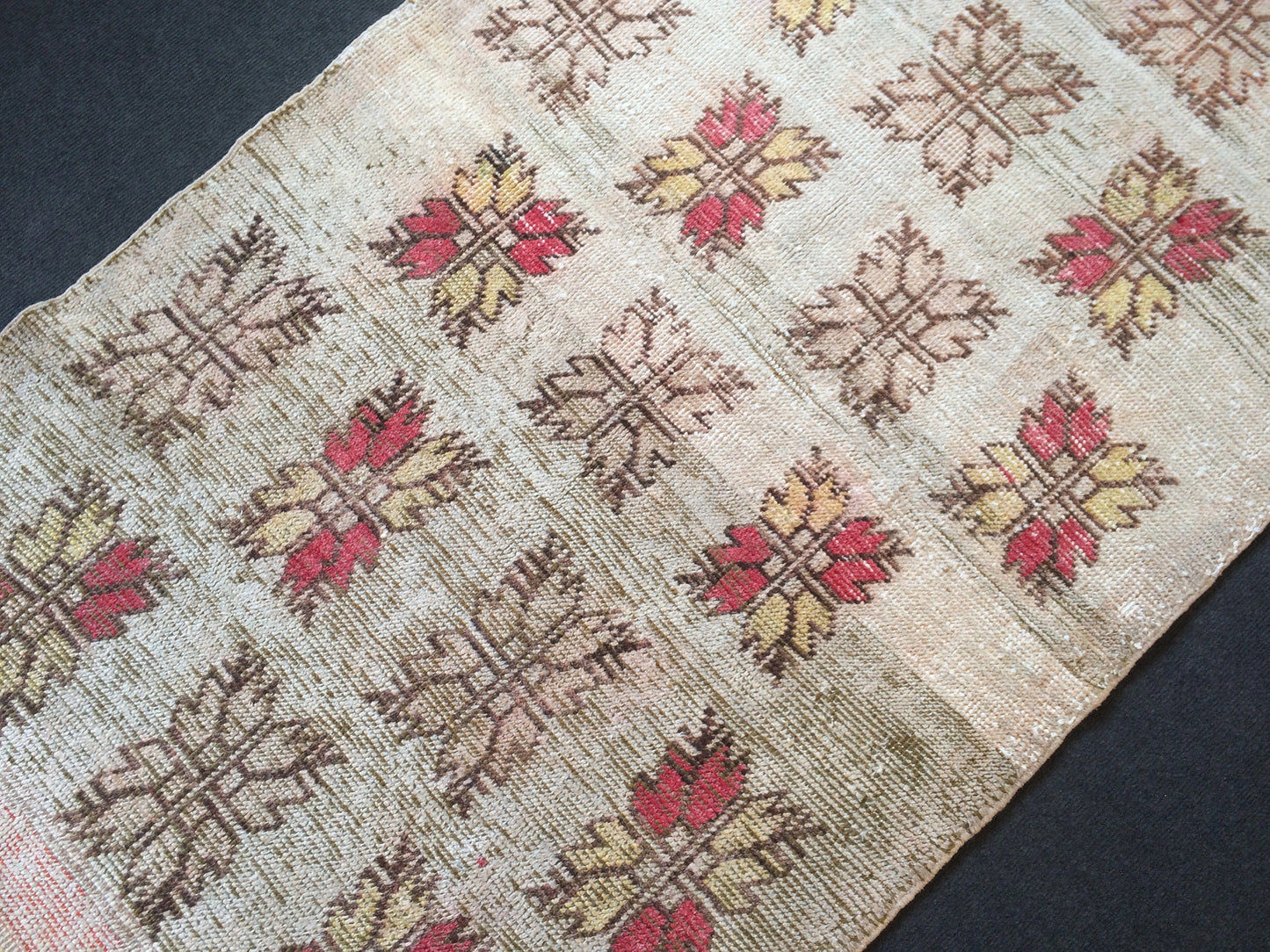 Vintage living room rug , wool pile RUG, Pastel Oushak rug , Turkish Oushak Rug, Vintage Runner Rug, Vintage Oushak Rug, Wool Rug, Bohemian