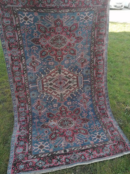 4x6'4 wool rug,turkish oushak rug,vintage handmade rug, kitchen rug,bohemian rug,floor rug