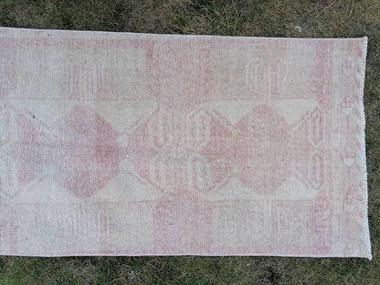 Muted runner rug vintage runner rug turkish runner 2'7x 11'10 muted  wool runner rug vintage oriental runner art runner rug