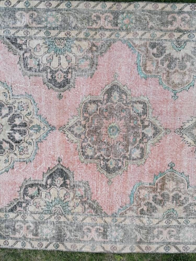 Vintage wool runner, hallway runner 4'8x12'5 distressed turkish handmade runner, kitchen runner rug, entery runner rug