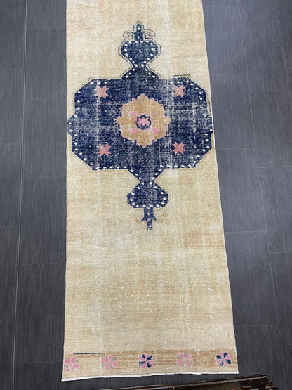 XL Wool Handmade Runner Rug 2.9 x 16.6 TURKISH Runner Rug Vintage Runner Rug Extra Long Runner Rug Staircase Runner rug Hand Knotted Runner