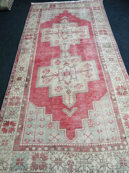 9.3 x 4.6   Oushak Runner Rug Turkish Runner Rug Vintage Runner Rug Hallway Runner Rug Kitchen Runner Rug Wool Runner Rug Wool Oushak Rug
