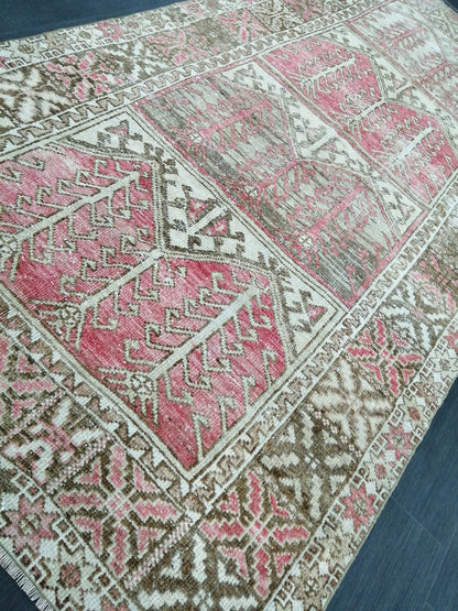 Antique OUSHAK RUG 10x5 TURKISH Oushak Rug Vintage Oushak Runner Rug 5x10 Vintage Runner Rug Wool Oushak Rug Hand Made Rugs Vintage Rug