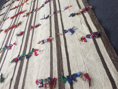 Turkish Flat Woven Runner Oushak Kilim Rugs Nomad Kilim Rug Boho Rug SHAGGY RUG Gypsy Rug Bohemian Rug Neutral Colors Flatwoven Rug Wool