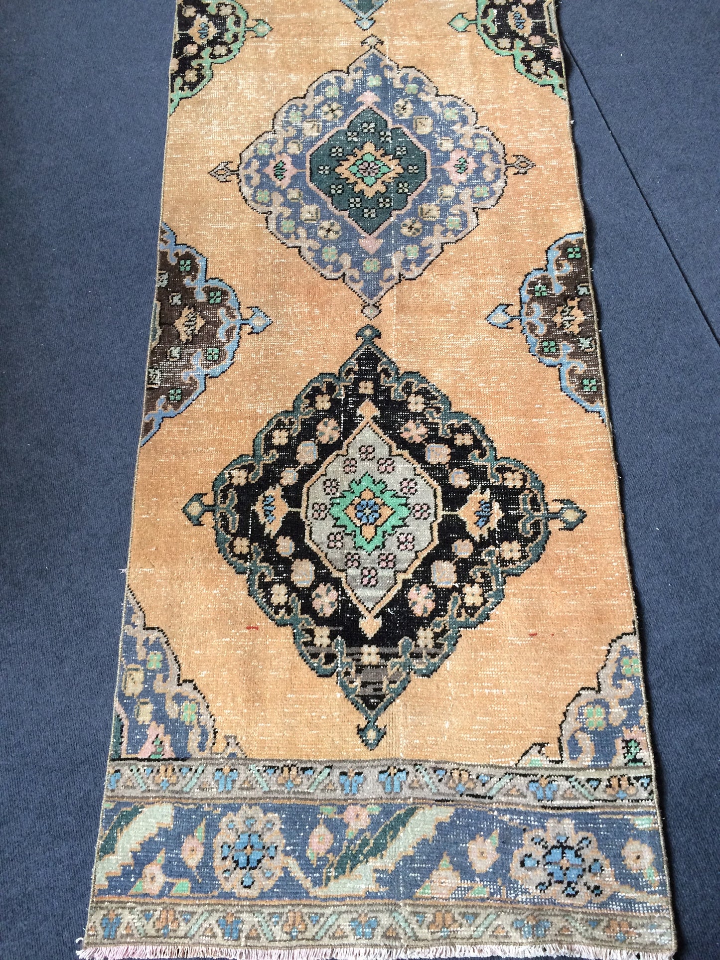 13 x 2.8 Oushak Runner Rug Turkish Runner Rug Vintage Runner Rug Hallway Runner Rug