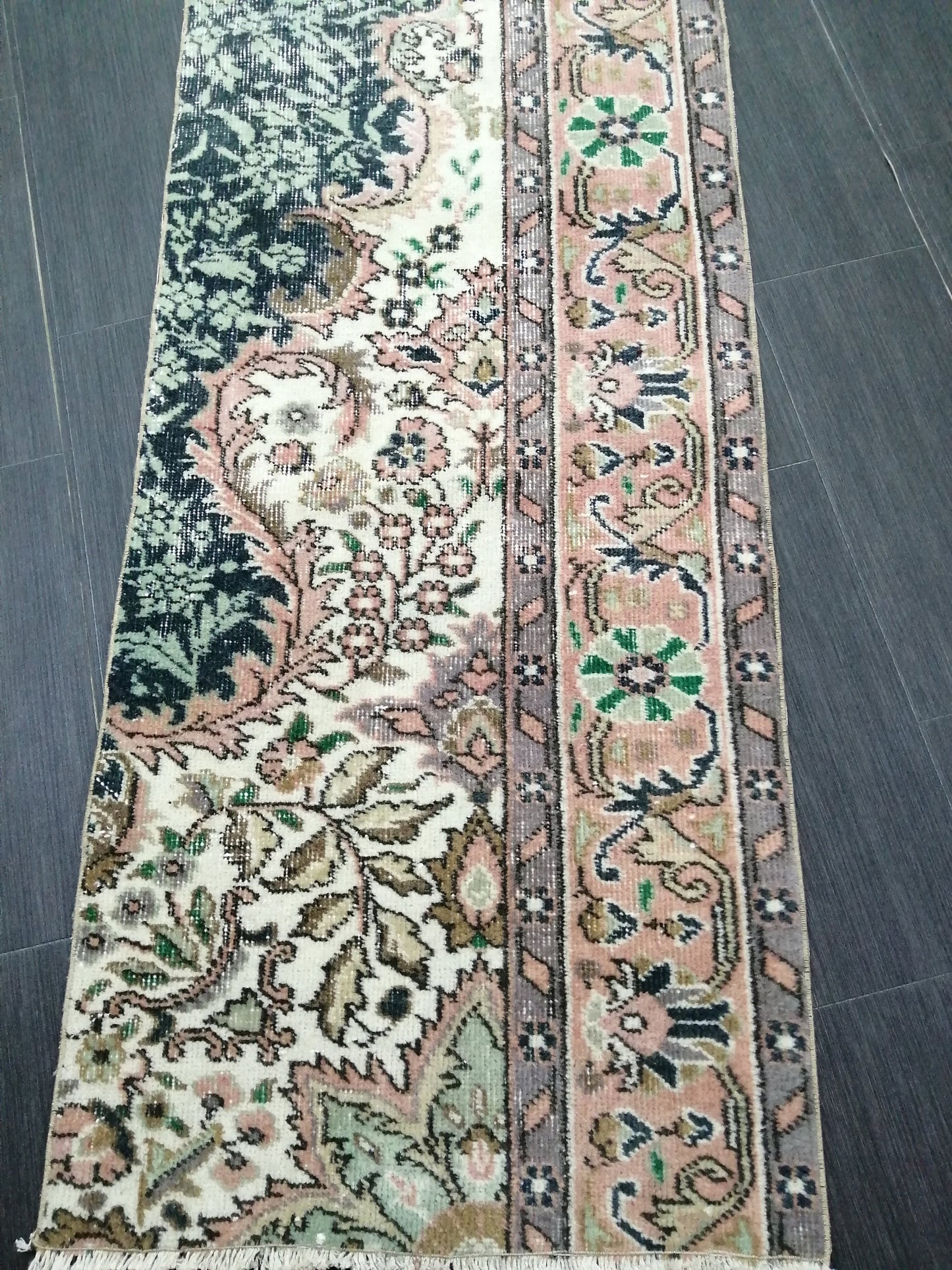 2.2 x 8.8 Oushak Runner Rug Turkish Runner Rug Vintage Runner Rug Hallway Runner Rug Kitchen Runner Rug Wool Runner Rug Wool Oushak Rug