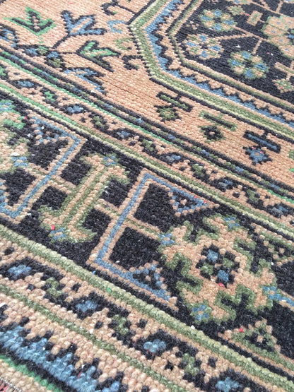 11.4 x 2.9 Oushak Runner Rug Turkish Runner Rug Vintage Runner Rug Hallway Runner Rug Kitchen Runner Rug Wool Runner Rug Wool Oushak Rug