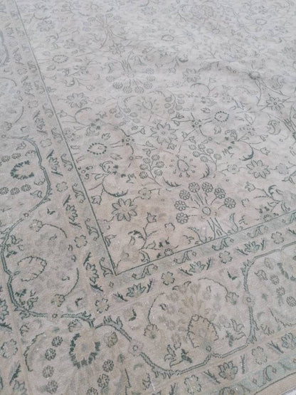 6'6x9'6 large morracon wool rug, oushak hand made rug,muted bohemian rug, living room rug