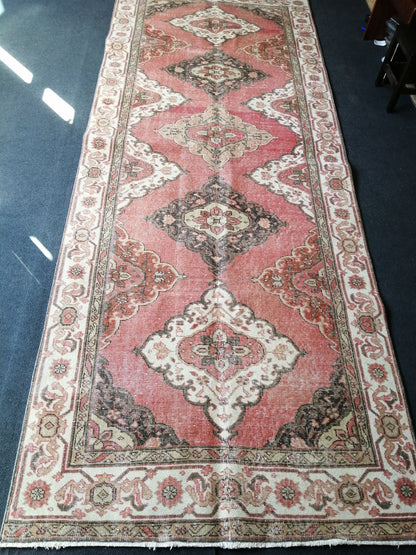 11.9 x 4.8 Oushak Runner Rug Turkish Runner Rug Vintage Runner Rug Hallway Runner Rug Kitchen Runner Rug Wool Runner Rug Wool Oushak Rug