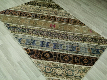 Patchwork Rugs, Hand Made Rug, Oushak Rug, Rustic Rug, Bohemian Rug, Rug Runner, Turkish Rug, Farmhouse Rug, Vintage Rug, Wool rug