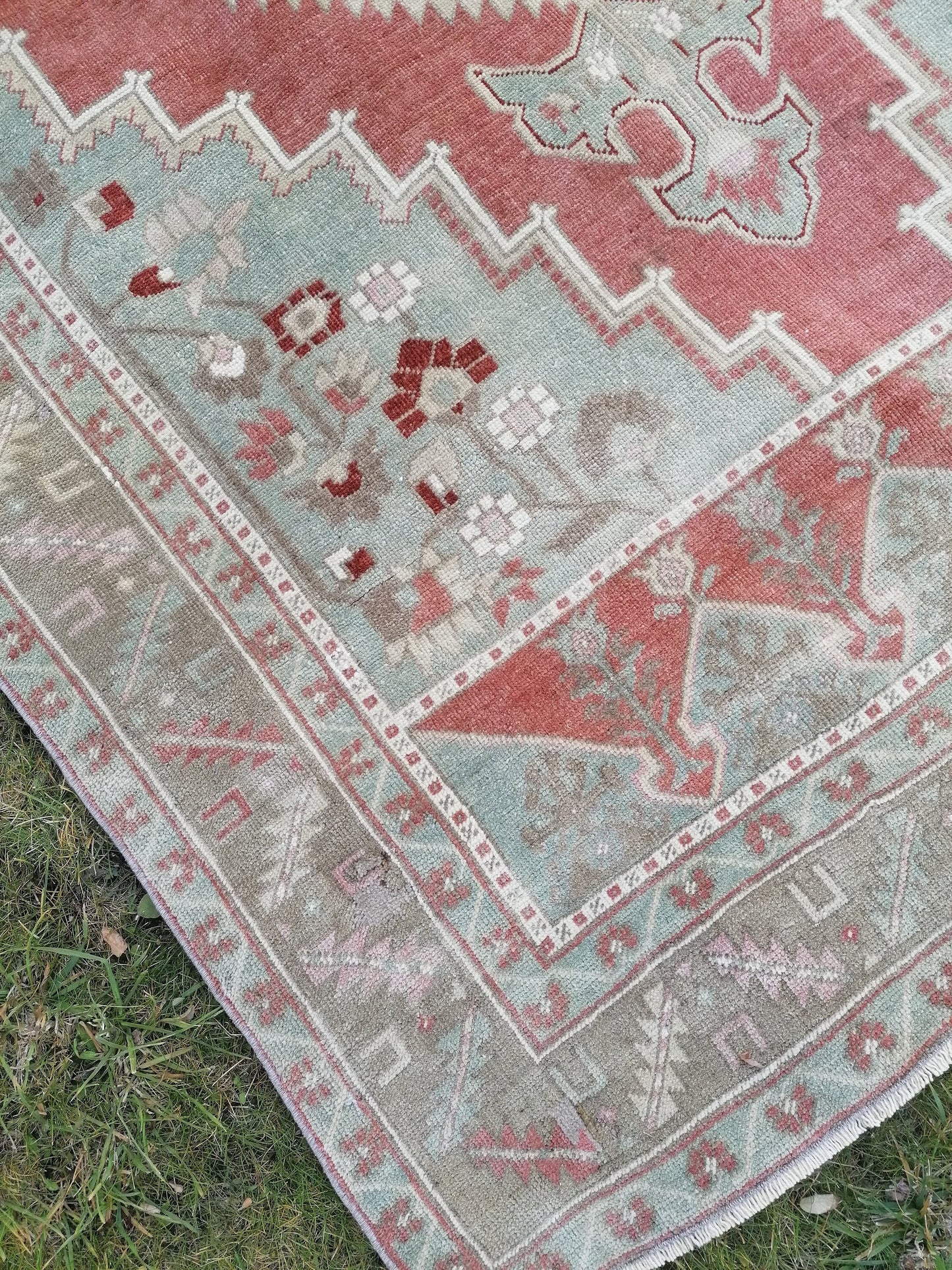 Oushak rug 5x10 vintage knotted wool rug,area rug,living room rug