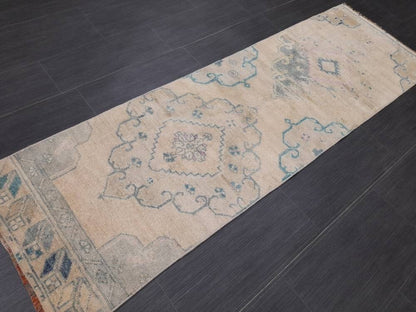 Short Oriental Runner 2 x 6.4 Runner Hand Made TURKISH Runner Vintage Runner Muted Vintage Persian Muted Runner Rug Wool ON Wool Foundation