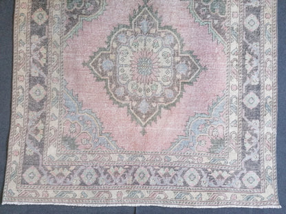 10'8x4'10 pastel runner rug, hallway runner,hand made rug,wool runner rug,vintage runner, turkish runner