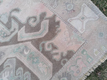 Oushak turkish rug 6x8'10 vintage anatolian rug,unique hand made bohemian rug