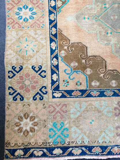 13 x 4.8 Runner Oushak Runner Rug, Turkish Runner Rug, Vintage Runner Rug, Hallway Runner Rug, Kitchen Runner Rug Wool Runner Rug