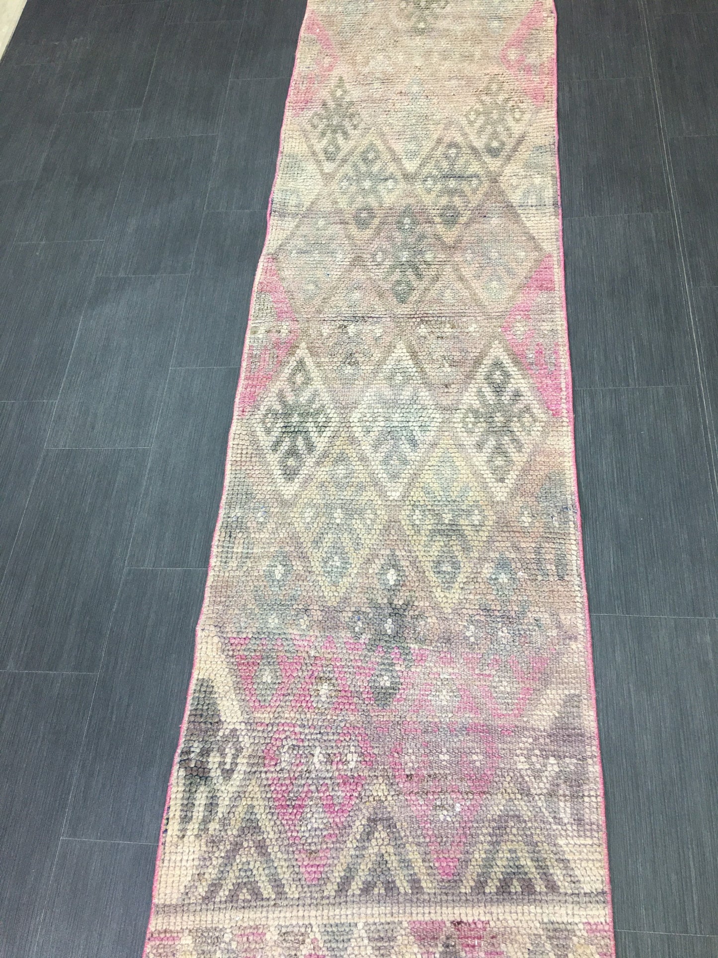 Handmade Runner Rug 2.4 x 8.5 Turkish Runner Rug Vintage Runner Rug Hallway Runner Rug Kitchen Runner Rug Wool Runner Rug Wool Oushak Rug