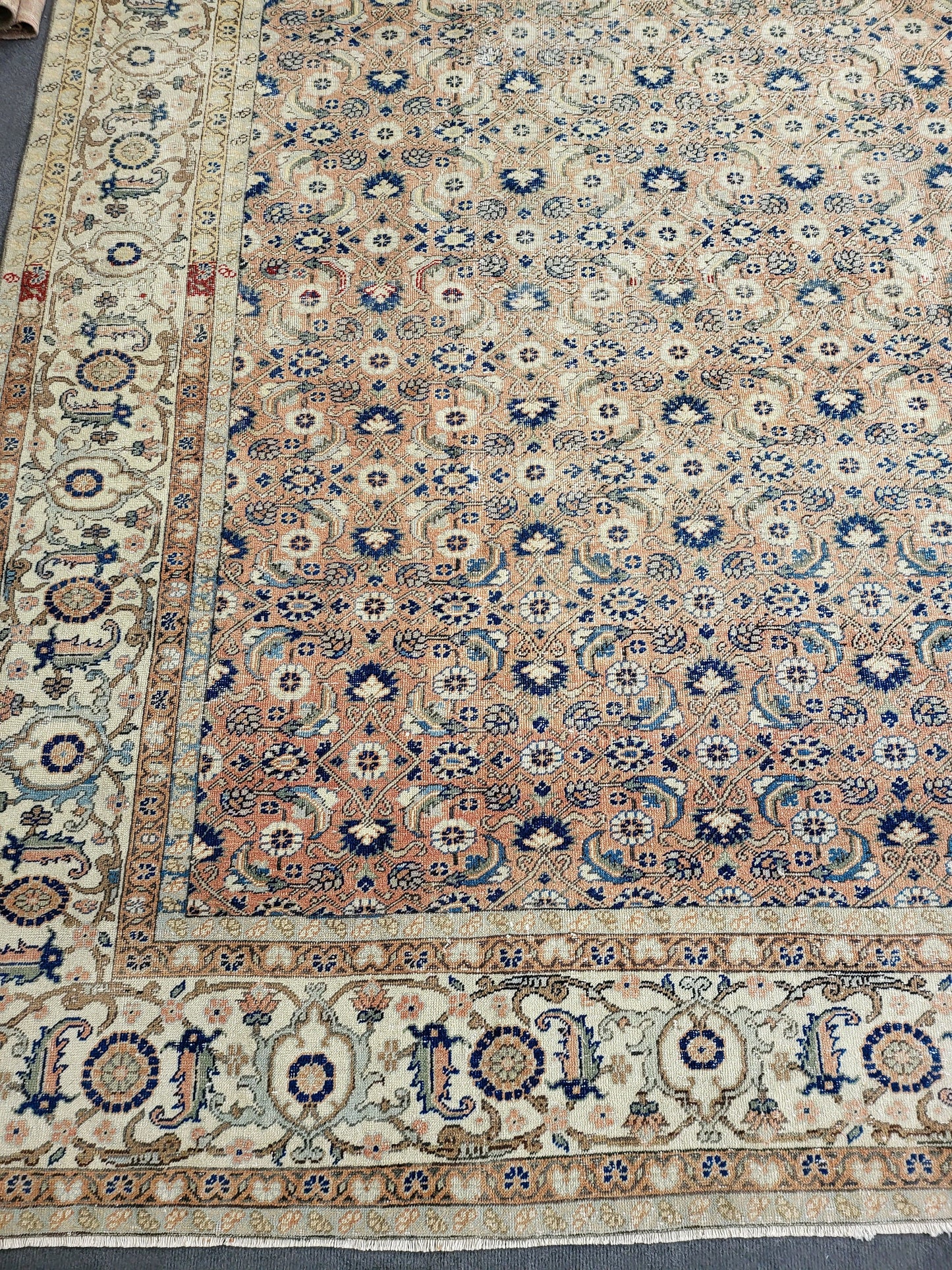 Antique Oushak RUG, Anatolian 9 x 12.6 Rug, Turkish Rug, Hand Knotted Rug, Vintage Wool Rug, Handmade Rug, Large Persian Rug