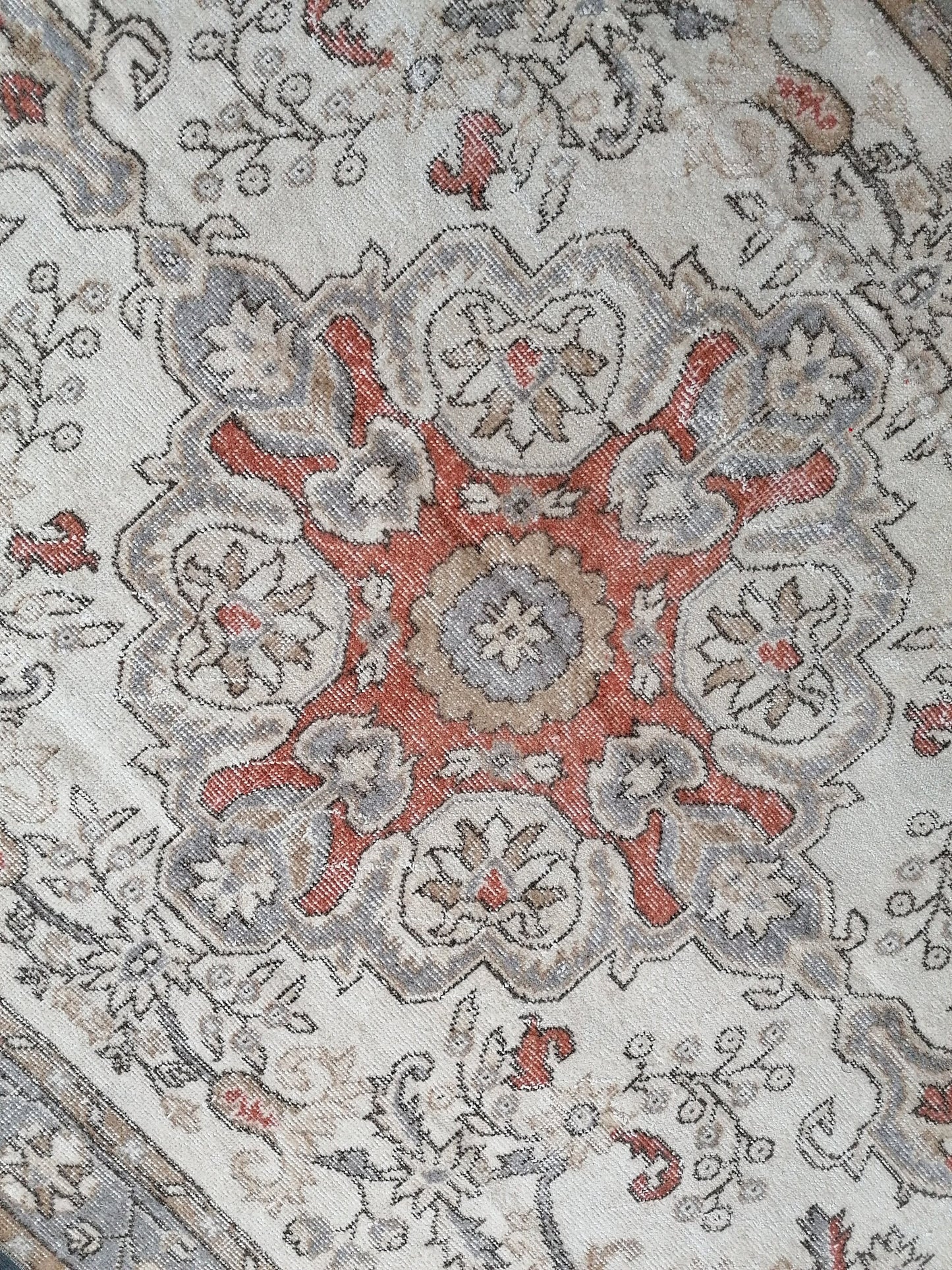 Faded oushak rug 10'3x6'3 large turkish rug, vintage rug, wool vintage oushak rug hand made rug