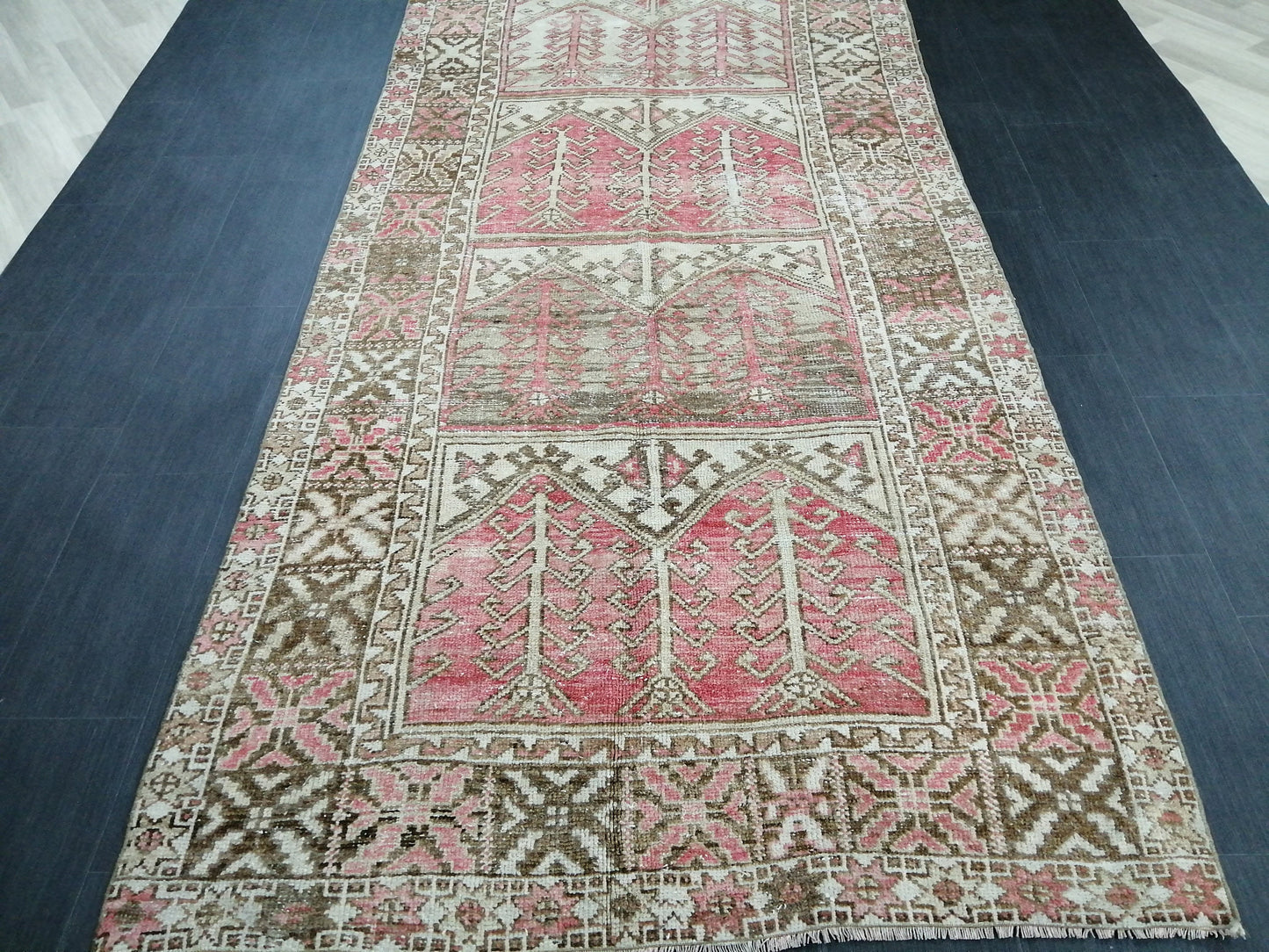 Antique OUSHAK RUG 10x5 TURKISH Oushak Rug Vintage Oushak Runner Rug 5x10 Vintage Runner Rug Wool Oushak Rug Hand Made Rugs Vintage Rug