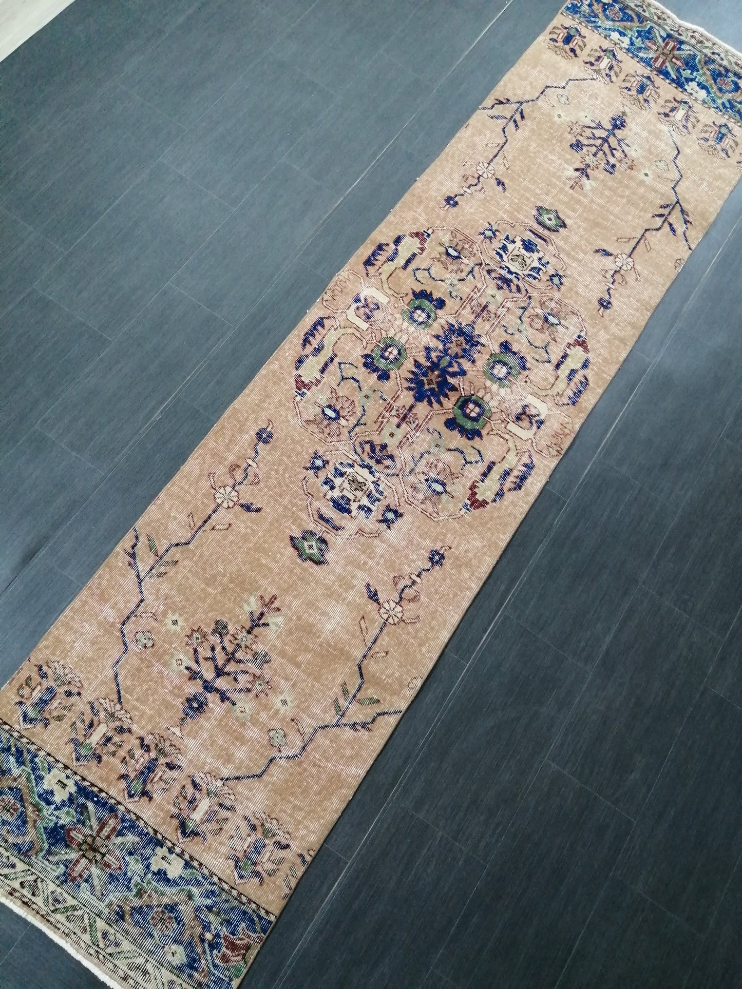 Oushak Runner Rug 2.5 x 10 Turkish Runner Rug Vintage Runner Rug Hallway Runner Rug Kitchen Runner Rug Wool Runner Rug Wool Oushak Rug