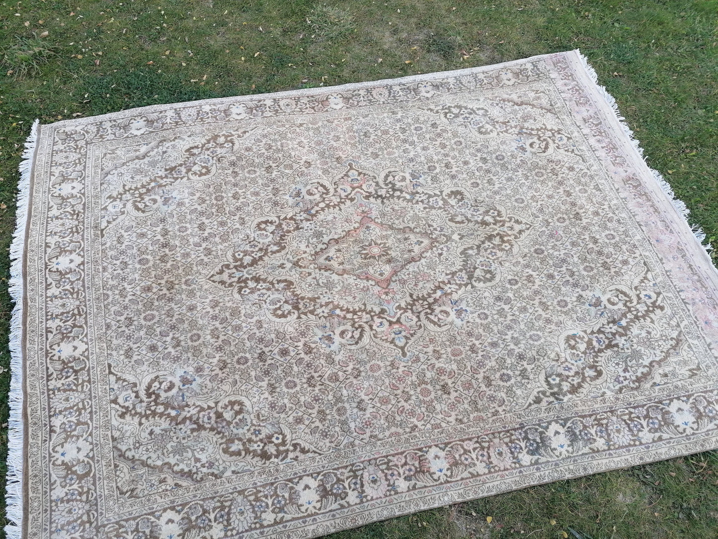 5.5 x 7.3 knotted rug - handmade living room rug, vintage wool rug, Persian rug