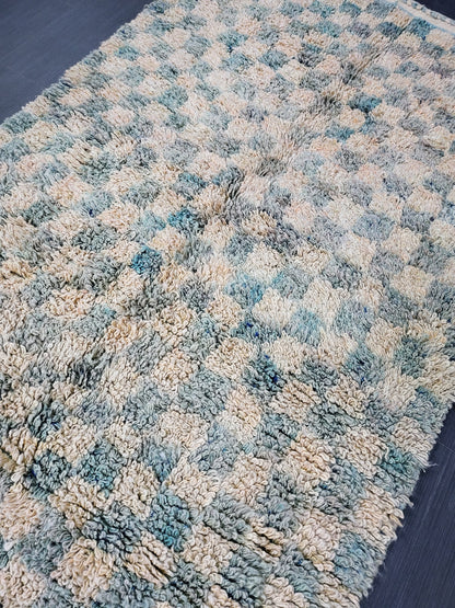 Antique Rug, High Wool Pile Rug, 3.8 x 5.10  Plush Rug,Handmade Rug,Shaggy Hand Knotted Rug,One Of A Kind Rug, Nomad Rug, Rear Rug