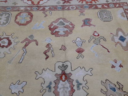 9 x 12 Muted Turkish RUG  TURKISH Oushak Rug Muted Oushak Rug Vintage Rug Wool Oushak 9x12 Rug Hand Made Rug Authentic Oushak Rug