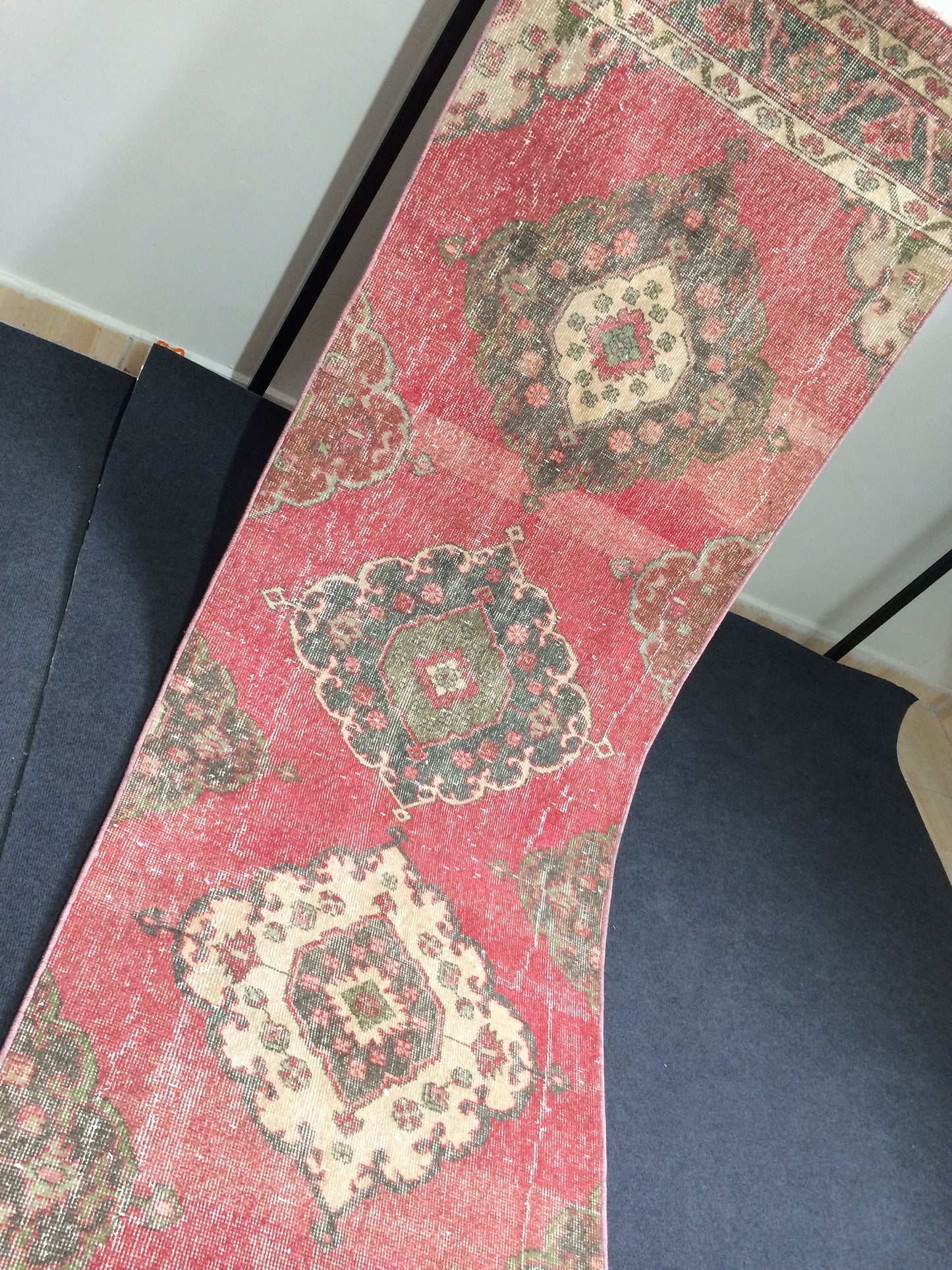 12.5 x 2.8 Oushak Runner Rug Turkish Runner Rug Vintage Runner Rug Hallway Runner Rug Kitchen Runner Rug Wool Runner Rug Wool