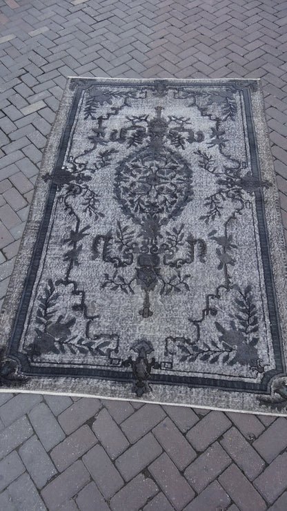 Grey Area Rug Vintage Rug Vintage living room rug Dark wool  Oriental RUG, Turkey Rugs Modern Oushak Rug Modern rug, Vintage Rug Persian