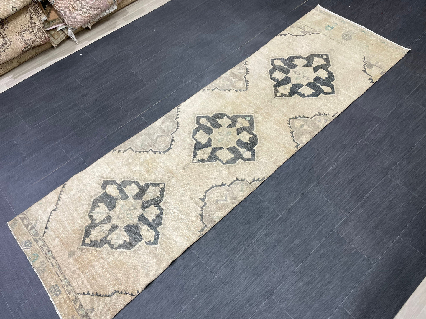 Oushak Runner 2.8 x 9.5 Rug Persian Runner Rug Wool Oushak Rug Antique Runner Rug Turkish Runner Rug Kitchen Runner Rug Hallway Runner Rug