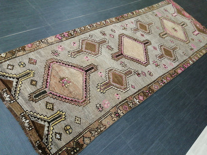 3.8 x 10.4 Oushak Runner Rug Turkish Runner Rug Vintage Runner Rug Hallway Runner Rug Kitchen Runner Rug Wool Runner Rug Wool Oushak Rug