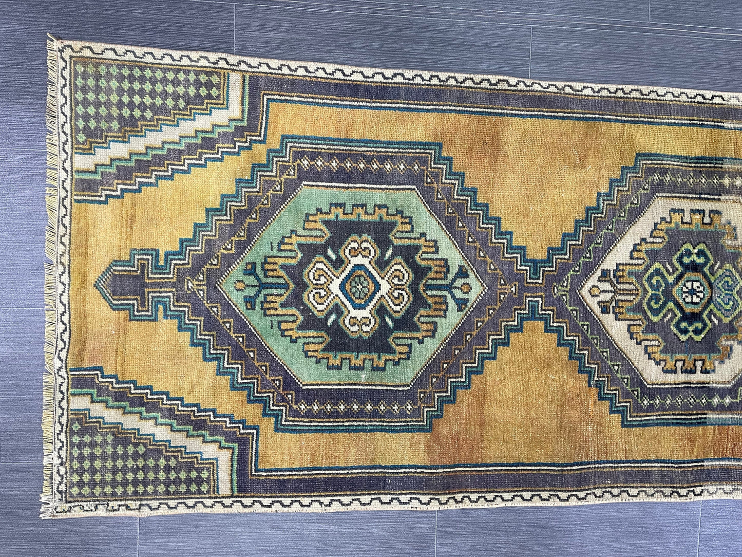 Handmade Oushak Runner 2.5 x 7.6 Rug Turkish Runner Rug Vintage Rug Runner Hallway Runner Rug Kitchen Runner Rug Handmade Wool Runner