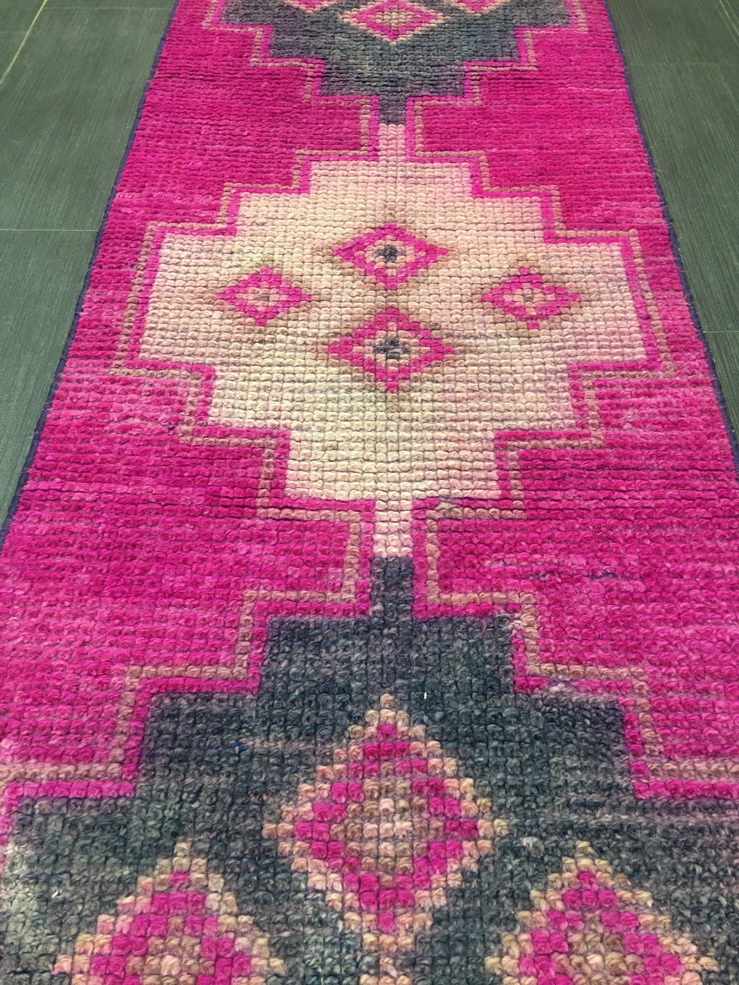 Hand Knotted Runner Rug 2 x 8.5 Turkish Runner Rug Vintage Runner Rug Hallway Runner Rug Kitchen Runner Rug Wool Runner Rug Wool Oushak Rug