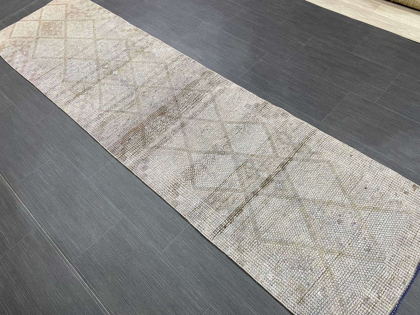 Muted Runner Rug Turkish 2.3 x 8.8 Runner Rug Vintage Runner Rug Hallway Runner Rug Kitchen Runner Rug Wool Runner Handmade Runner Rug
